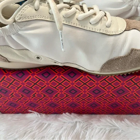 🎉HPx2🎉 Tory Burch Vintage Double T Trainer Sneakers - Picture 7 of 13